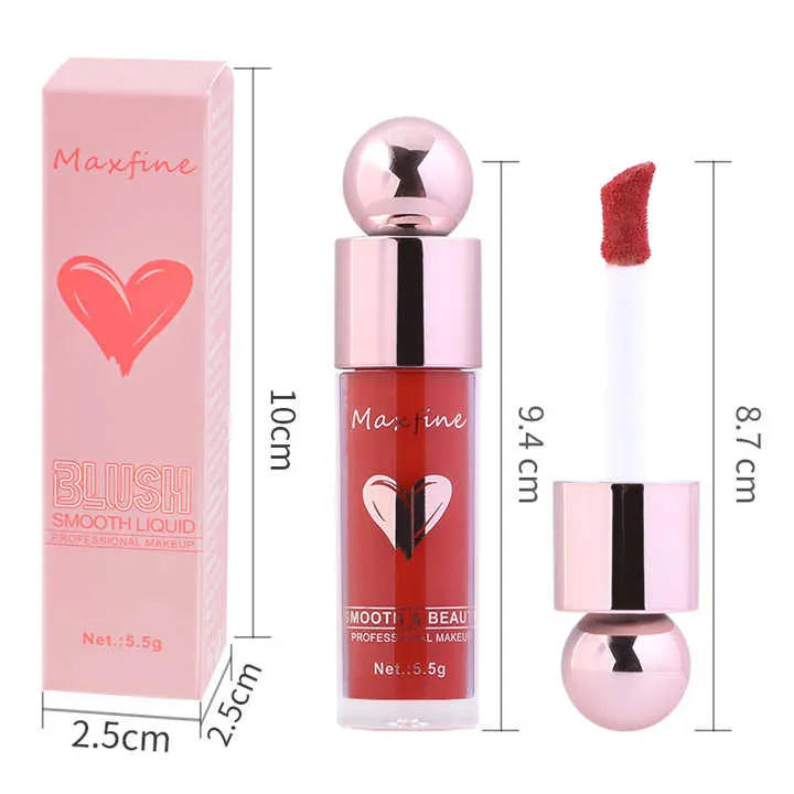 أحمر خدود سائل صغير للوجهEye Cheek Blush Velvet Red