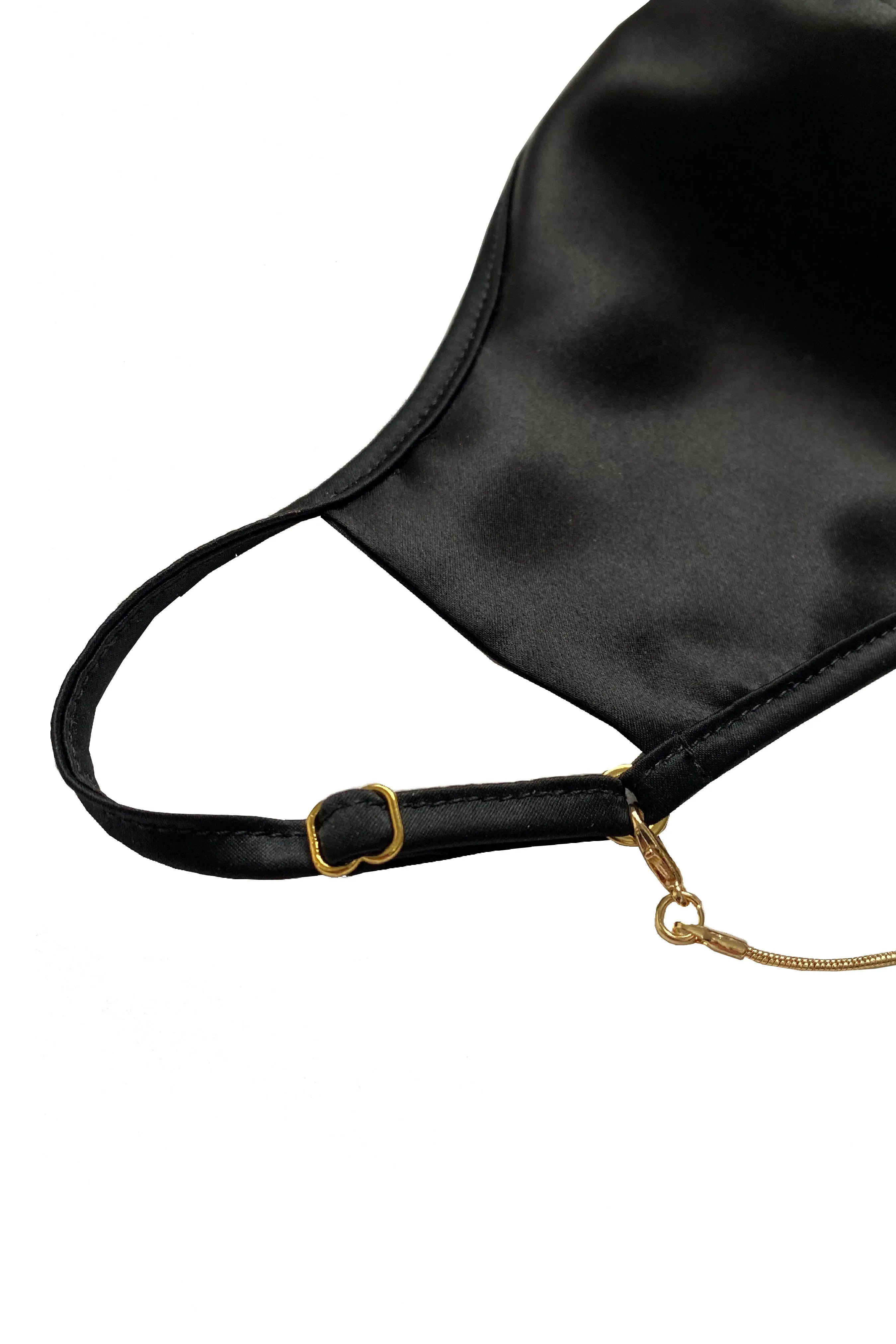 Black Silk Face Covering