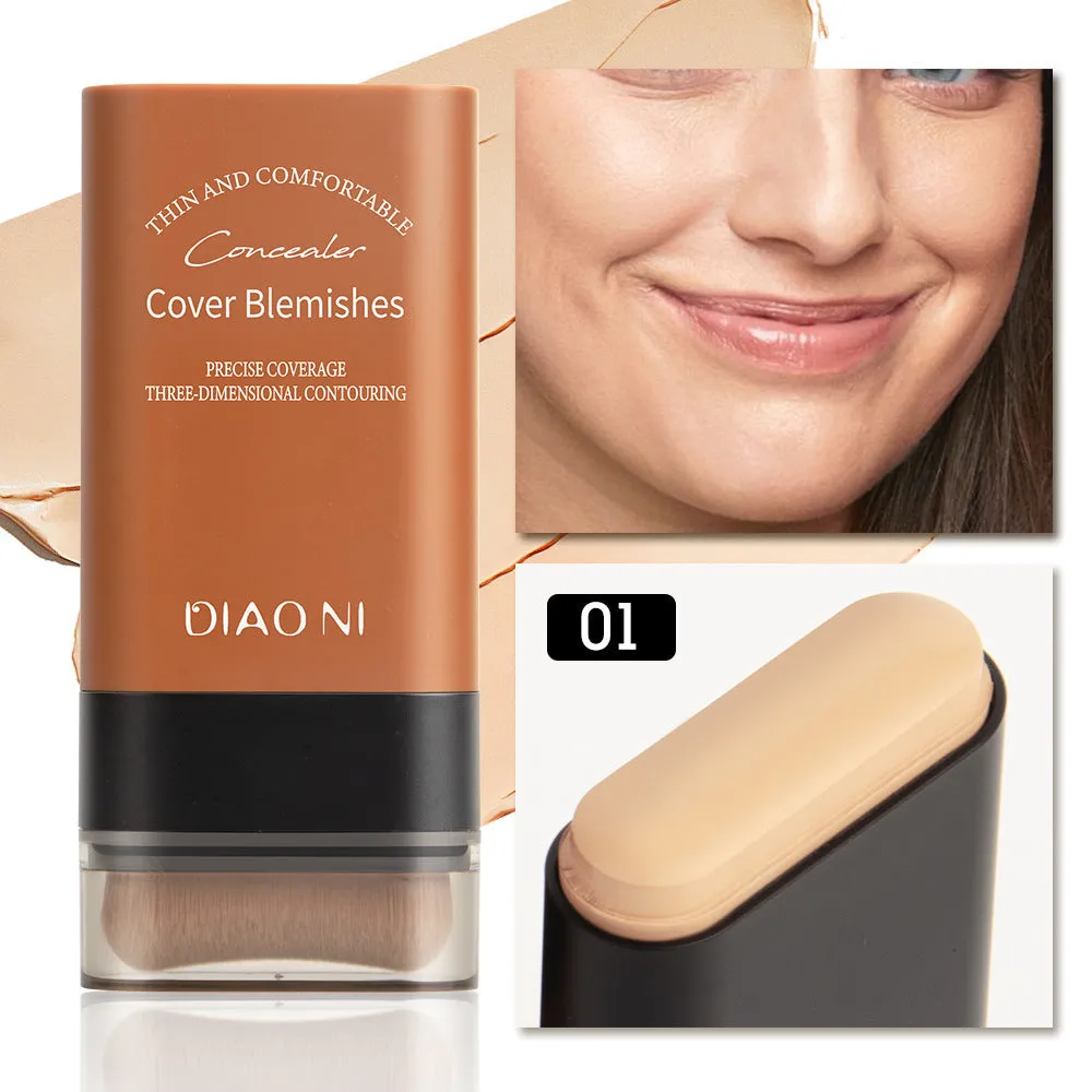 Buy 1 Get 1 Free Velvet Matte Foundation Stick with Fine Brush