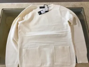 Carreli cream front pocket sweater SW028