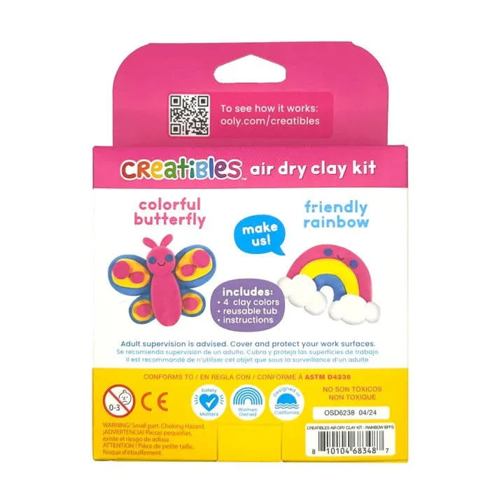 Creatibles Mini Air Dry Clay Kit - Rainbow BFFs by OOLY