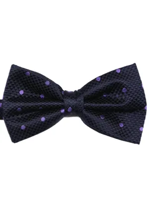 DCLIC Classic Spot Bow Tie - Navy/Lavender