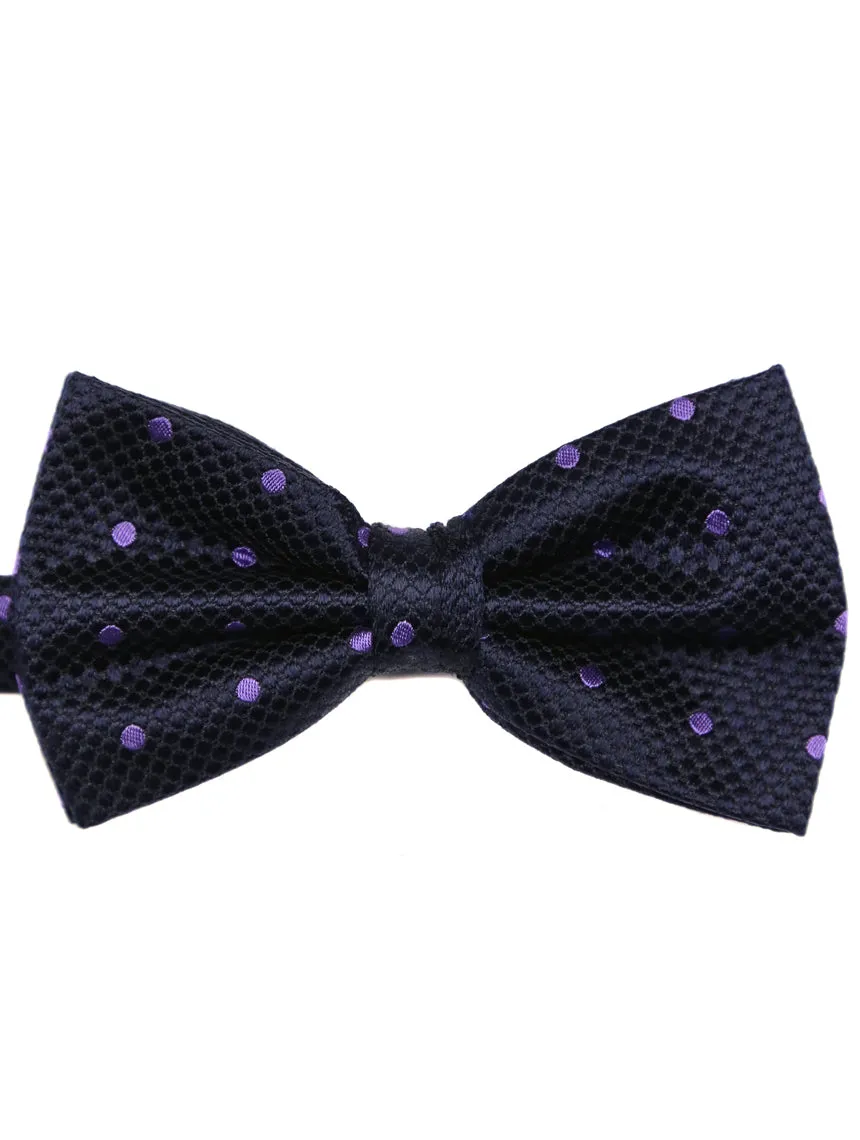 DCLIC Classic Spot Bow Tie - Navy/Lavender