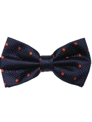 DCLIC Classic Spot Bow Tie - Navy/Orange