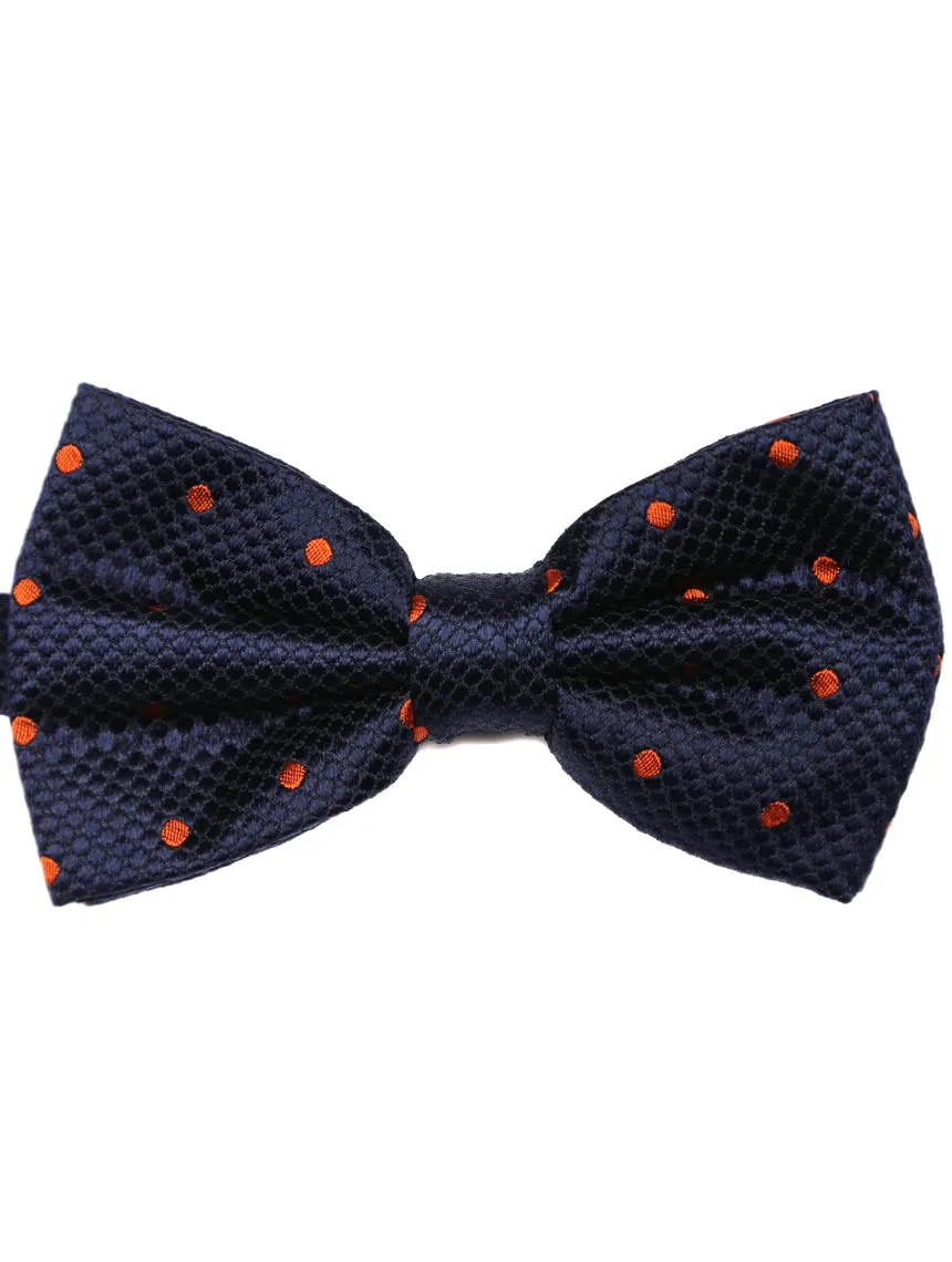 DCLIC Classic Spot Bow Tie - Navy/Orange