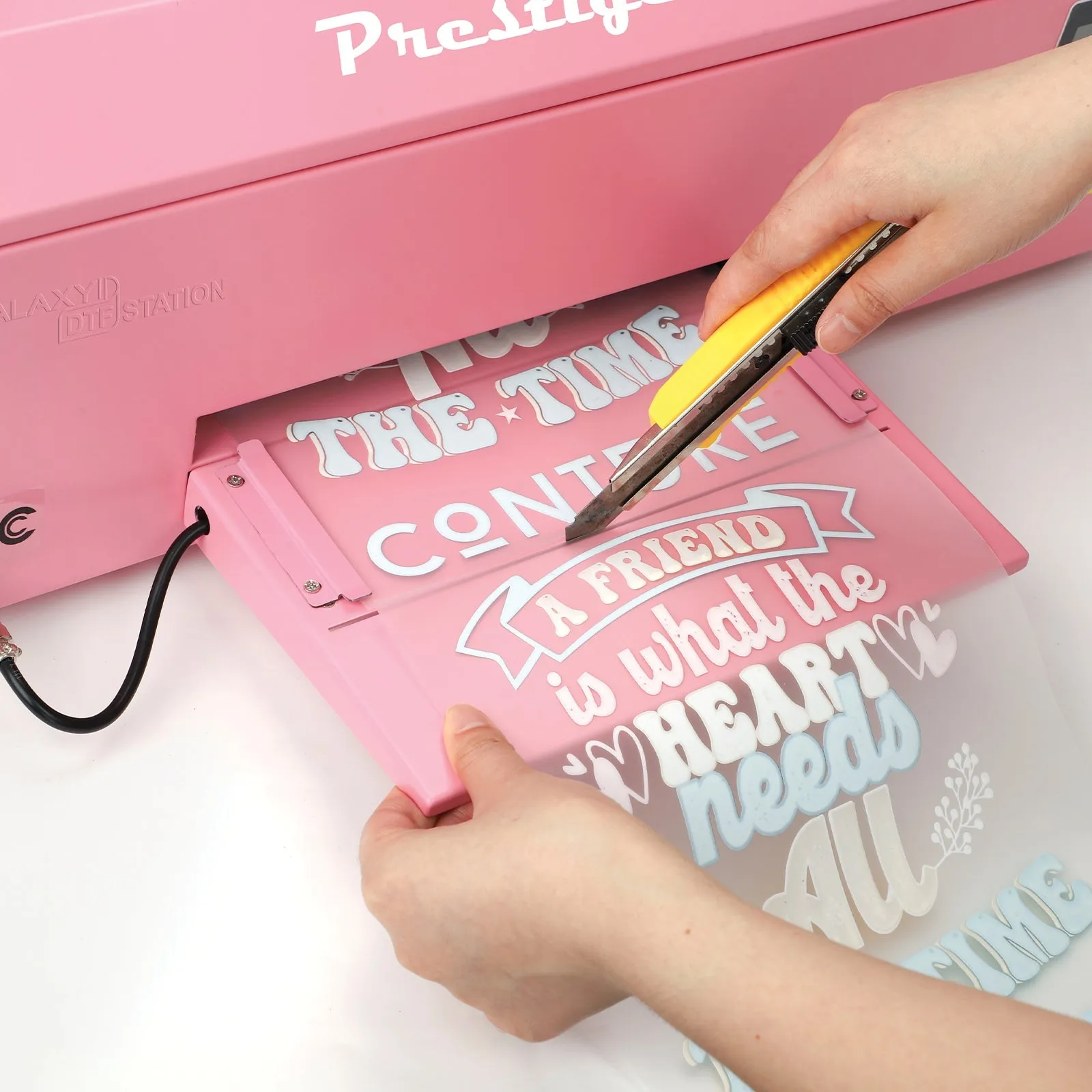 DTF Station 8" Prestige A4 DTF Printer with Ink, Film, and Supplies - Pink