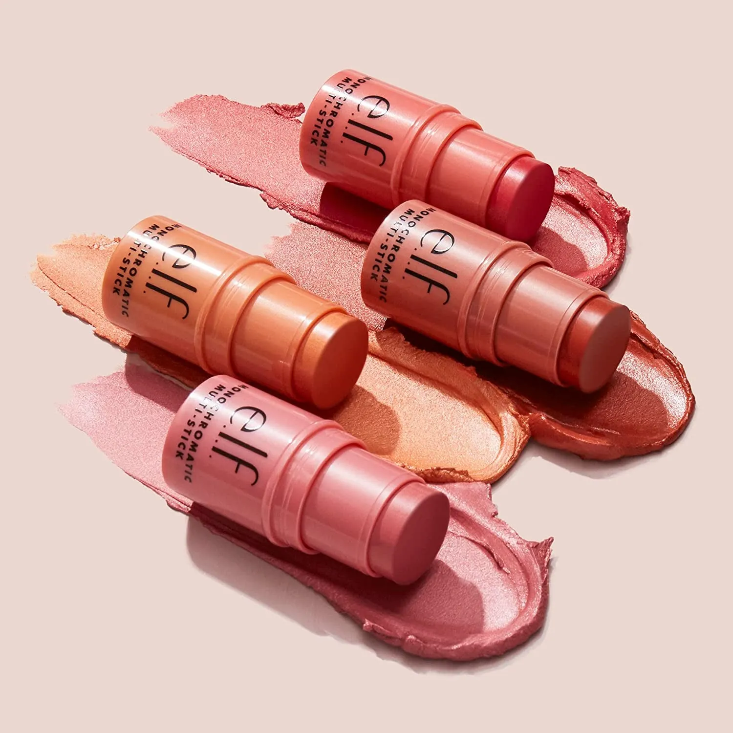 e.l.f. Monochromatic Multi Stick, Creamy, Lightweight, Versatile, Luxurious, Adds Shimmer, Easy to Use on the Go, Blends Effortlessly, Dazzling Peony 4.4G, 81346