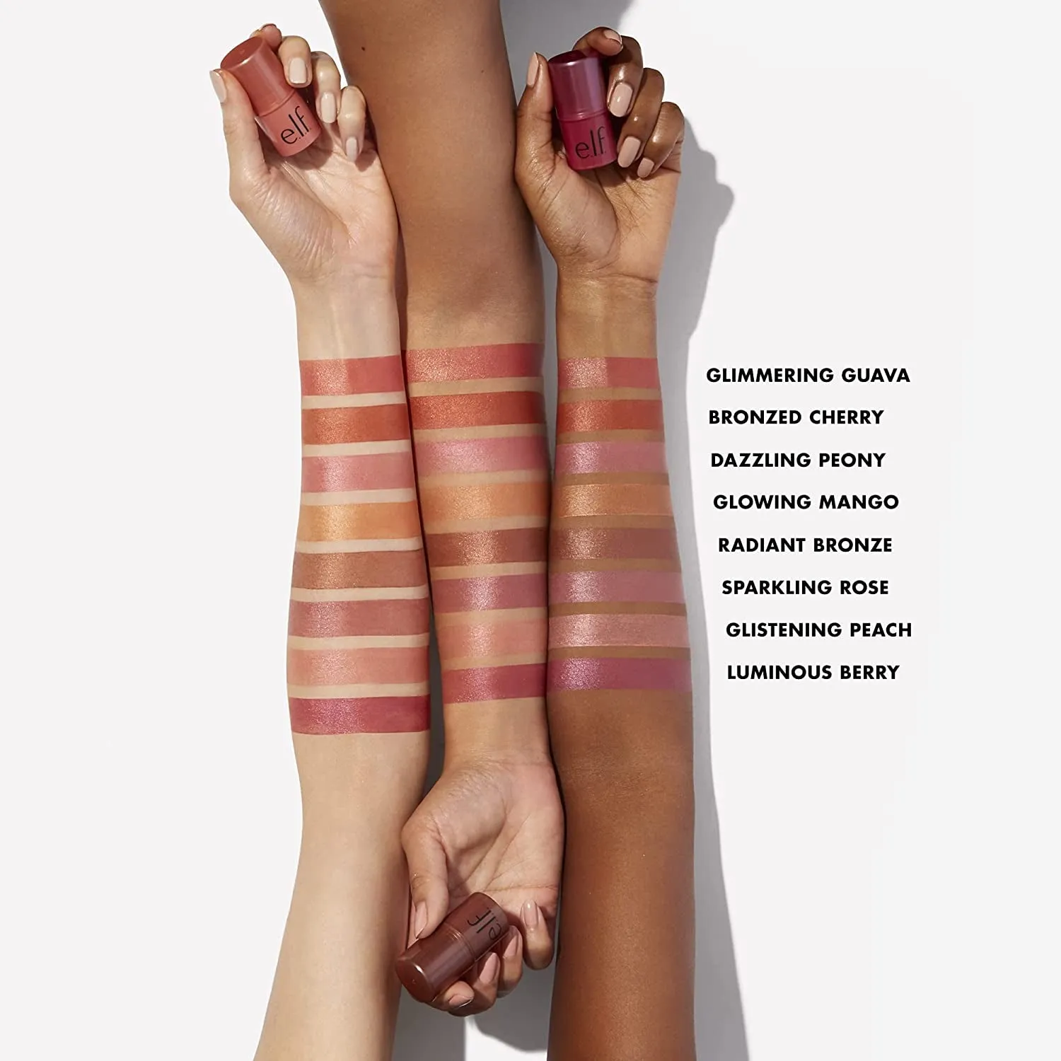 e.l.f. Monochromatic Multi Stick, Creamy, Lightweight, Versatile, Luxurious, Adds Shimmer, Easy to Use on the Go, Blends Effortlessly, Dazzling Peony 4.4G, 81346