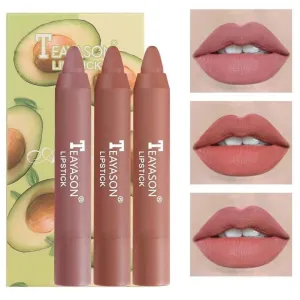 Flytonn 12 Colors Sexy Matte Lipstick Waterproof Long Lasting Color Rendering Non-stick Velvet Lips Liner Pencil Woman Makeup Cosmetics