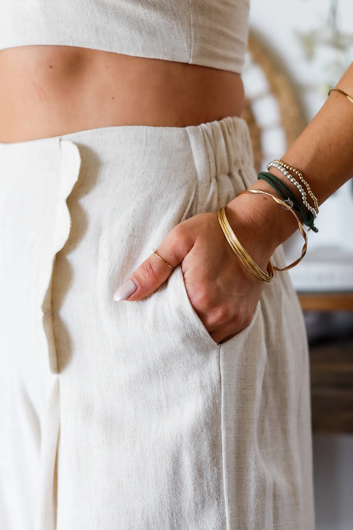 Francesca Scallop Set-Cream