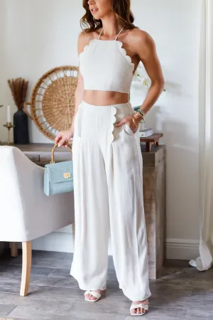 Francesca Scallop Set-Cream