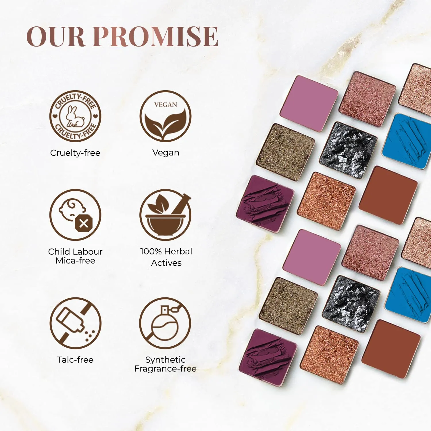 Just Herbs Eyeshadow Palette 9 in 1 Long Lasting Blendable Eye Makeup Palette (Moonlight - Night Palette)