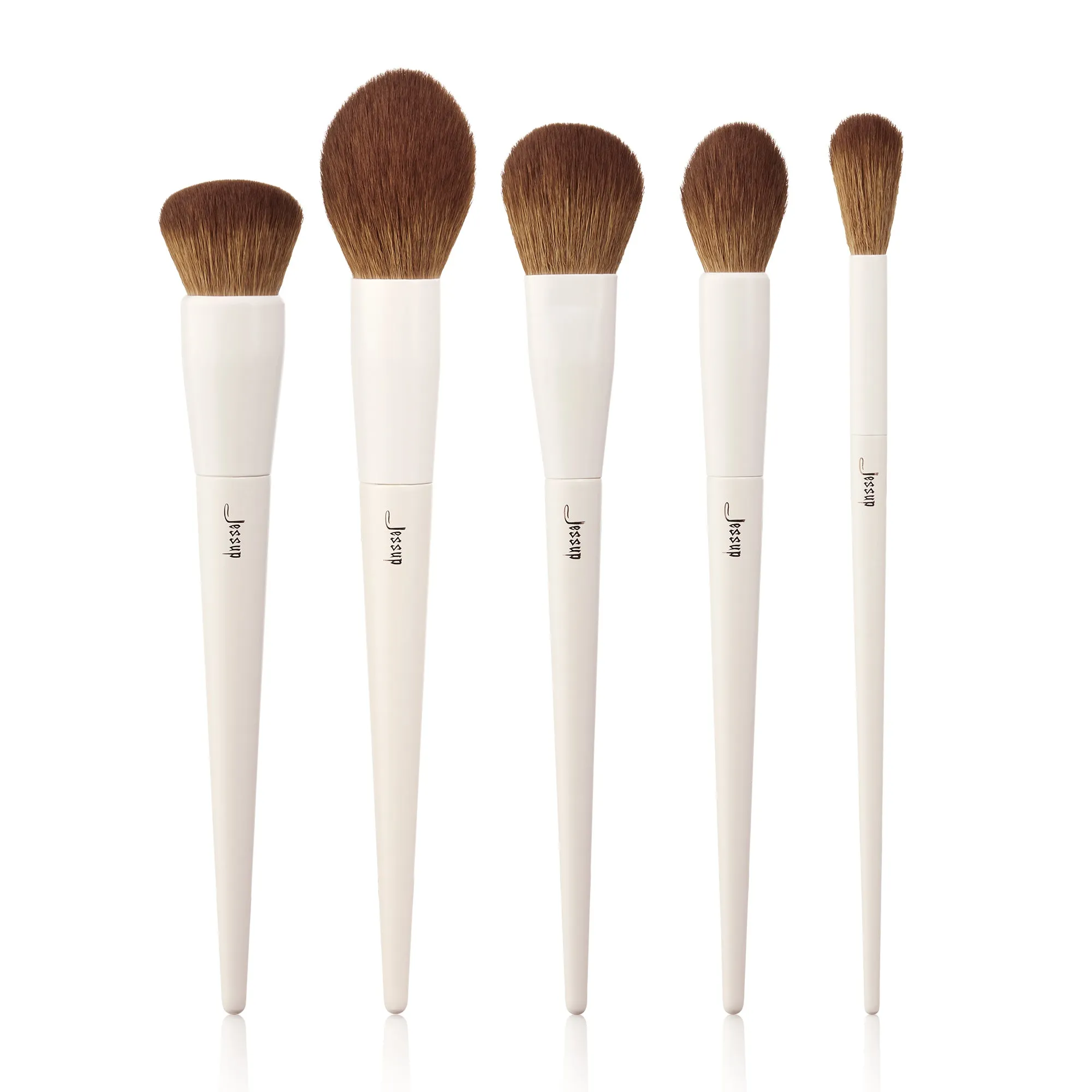 Luxury Light Gray Comprehensive Eye and Face Brush Set 14pcs T329