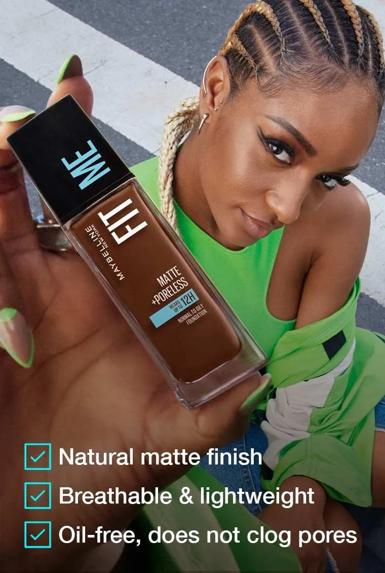 Maybelline - Fit Me Matte Poreless 16H Liquid Foundation SPF 22