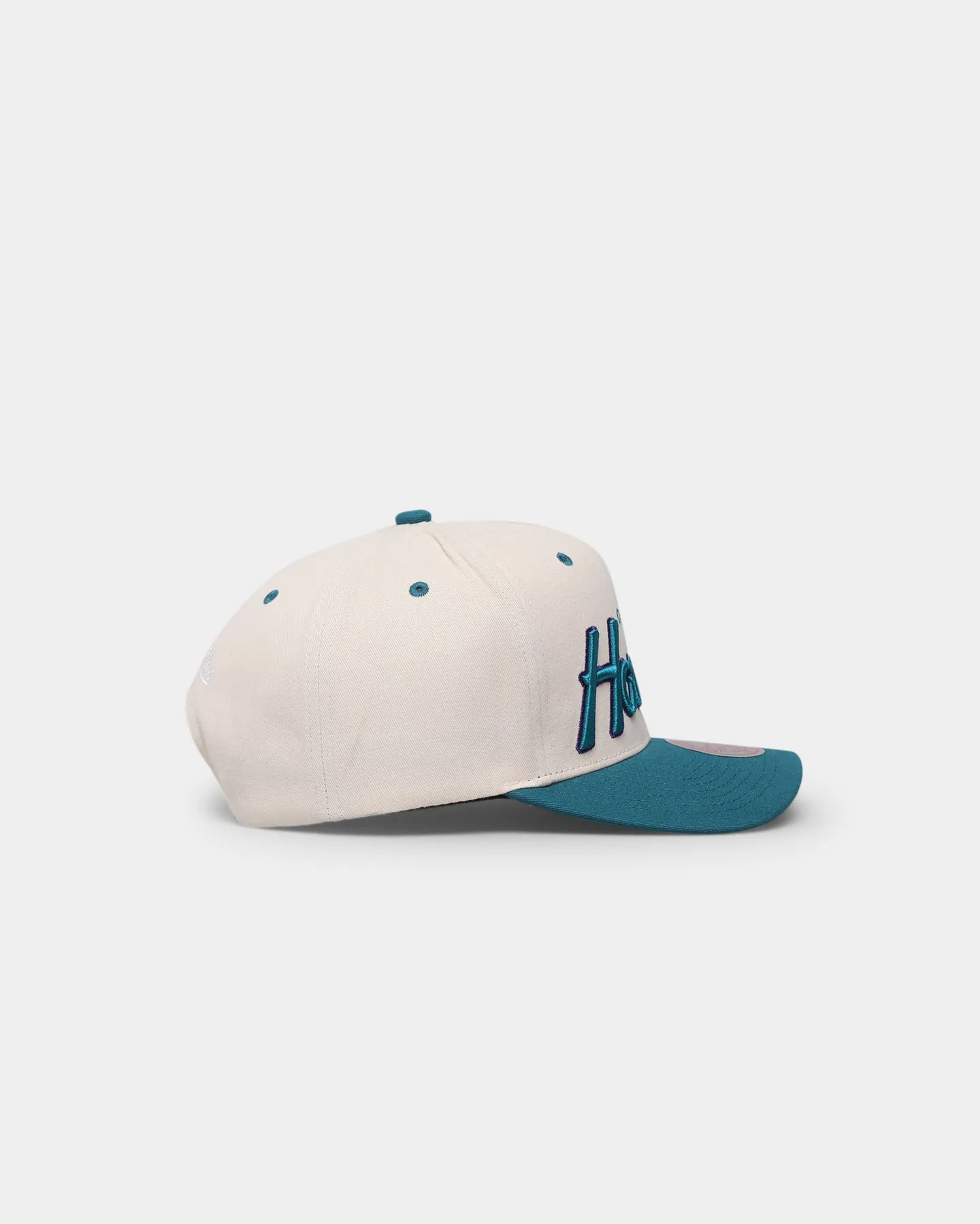 Mitchell & Ness Charlotte Hornets "Cream Team Script" Pro Crown Snapback Cream