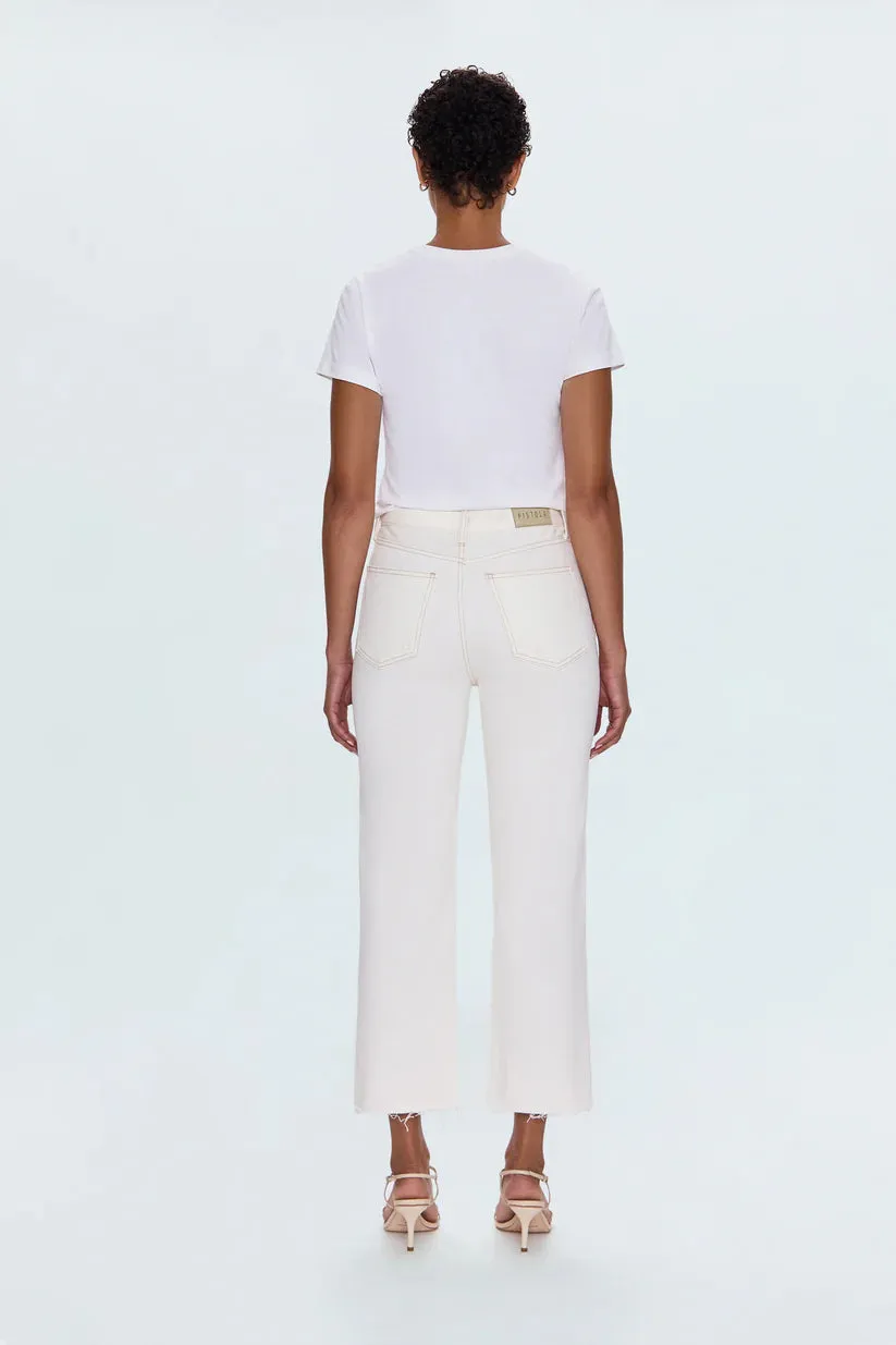 Pistola- Cassie Crop Super High Rise Straight Jean- Ecru Vintage