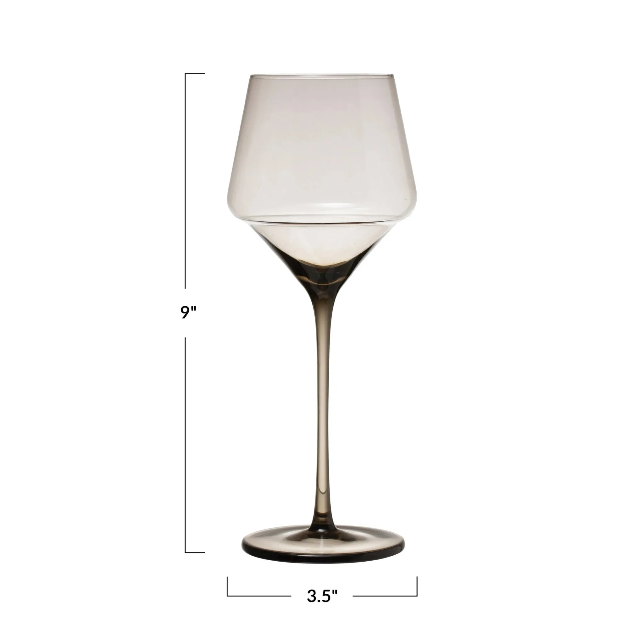 Smoke Tinted Wine Glass